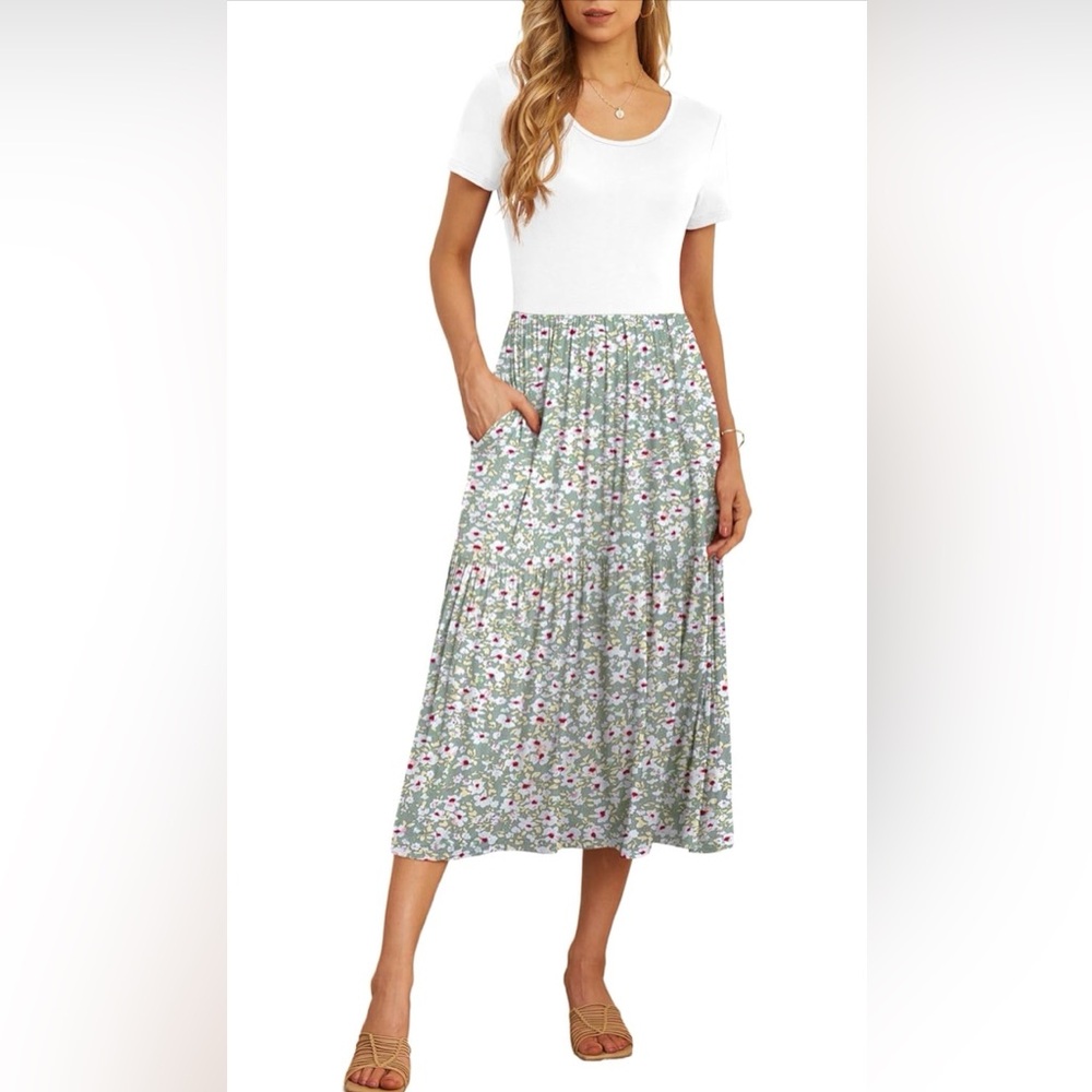 Women’s Casual Dress with Pockets Large